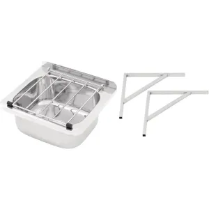 3monkeez Cleaners Sink with Grate & Brackets 31.2L model AB-CS-B