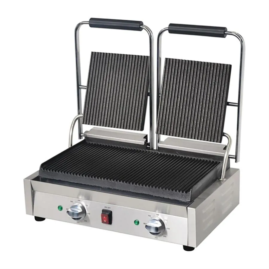 Apuro Bistro Double Ribbed Contact Grill DY994-A