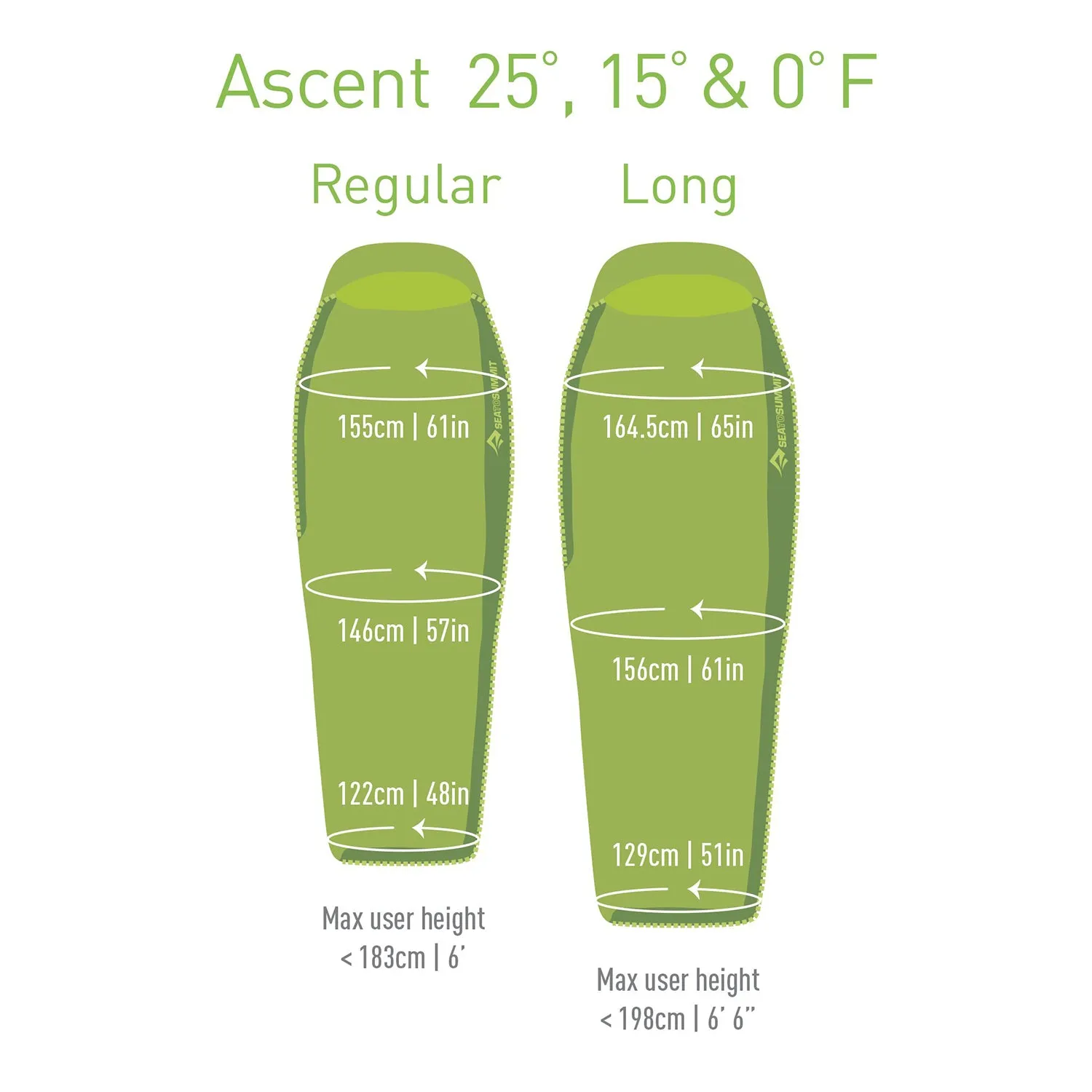 Ascent Down Mummy Sleeping Bag (25F)