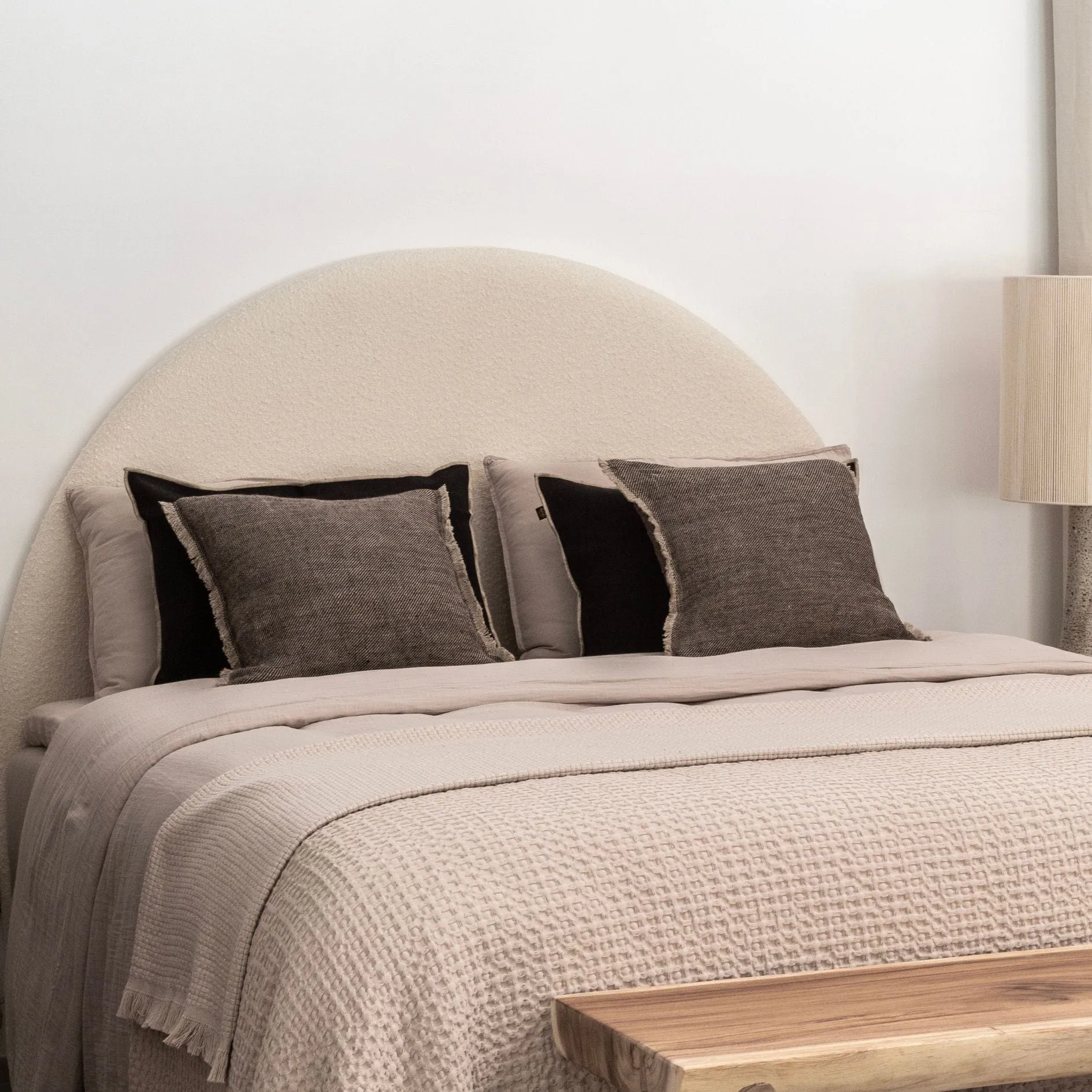 Athea Linen Cushion Cover | Brown 45x45cm Zoco Home