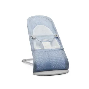 BabyBjorn Balance Soft Mesh Baby Bouncer - Grey Frame - Fog Blue