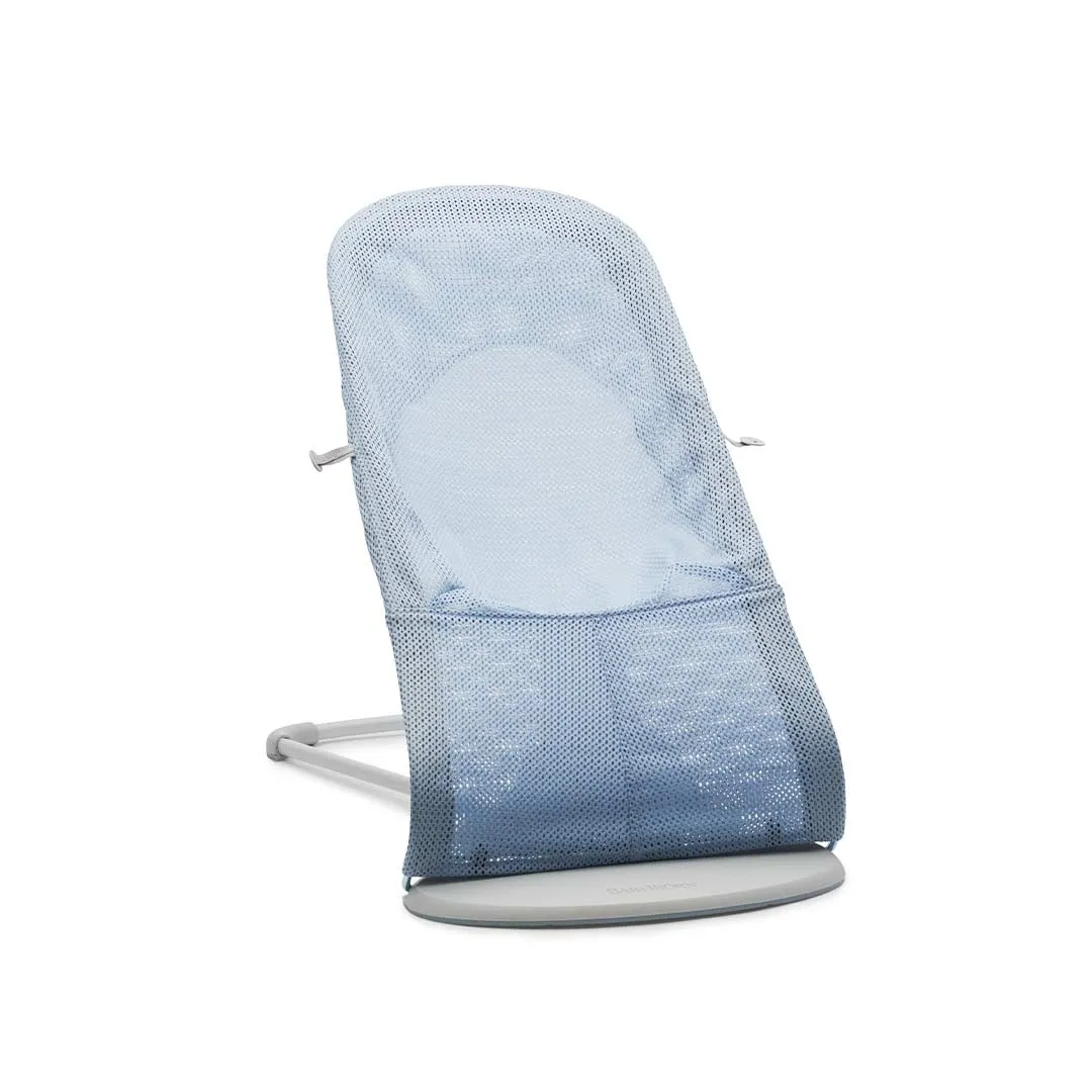BabyBjorn Balance Soft Mesh Baby Bouncer - Grey Frame - Fog Blue