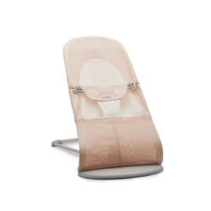 BabyBjorn Balance Soft Mesh Baby Bouncer - Grey Frame - Pearly Pink