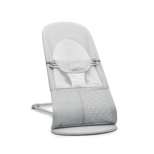BabyBjorn Balance Soft Mesh Baby Bouncer - Grey Frame - Silver/White