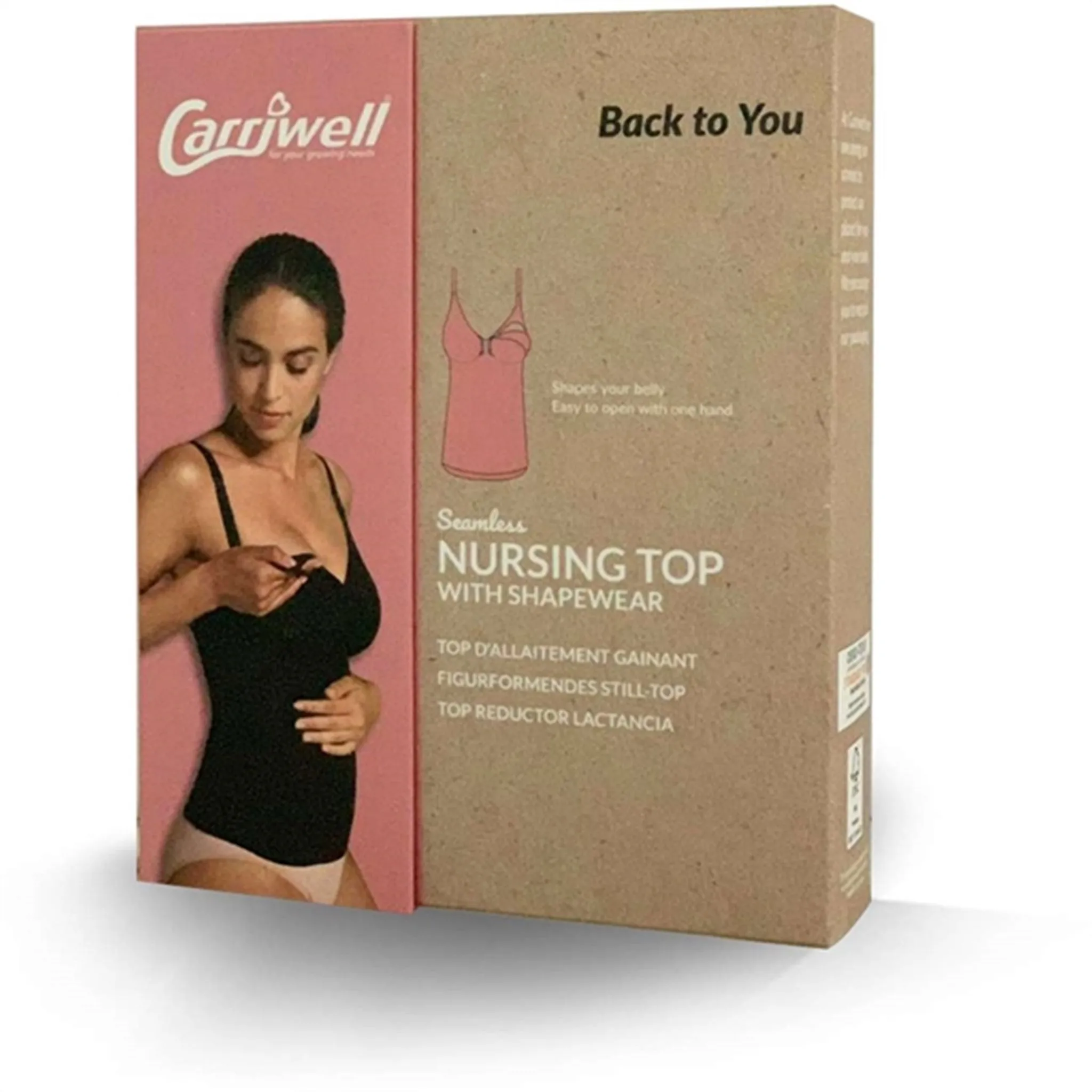 Carriwell Nursing Top w. Shapewear White