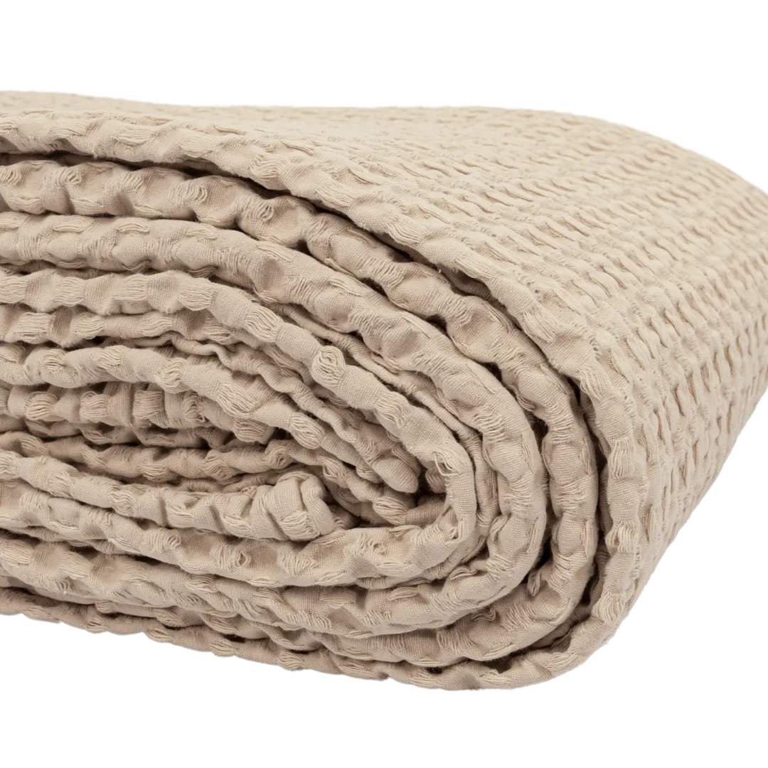 Cotton Bed Cover | Beige Zoco Home