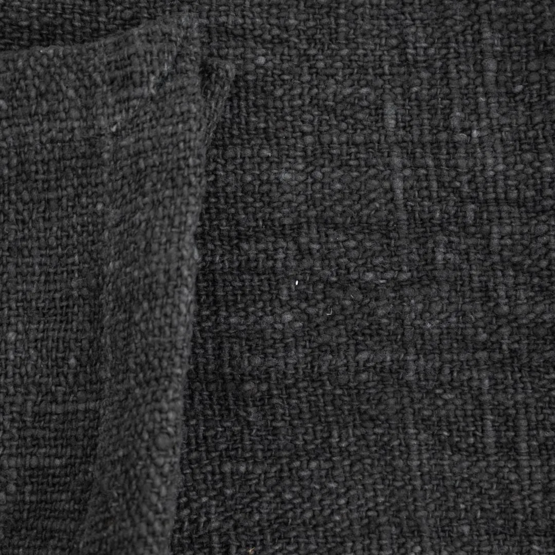 Cotton Hand Woven Bed Cover  | Black 270x270cm Zoco Home