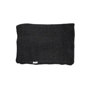 Cotton Hand Woven Bed Cover  | Black 270x270cm Zoco Home