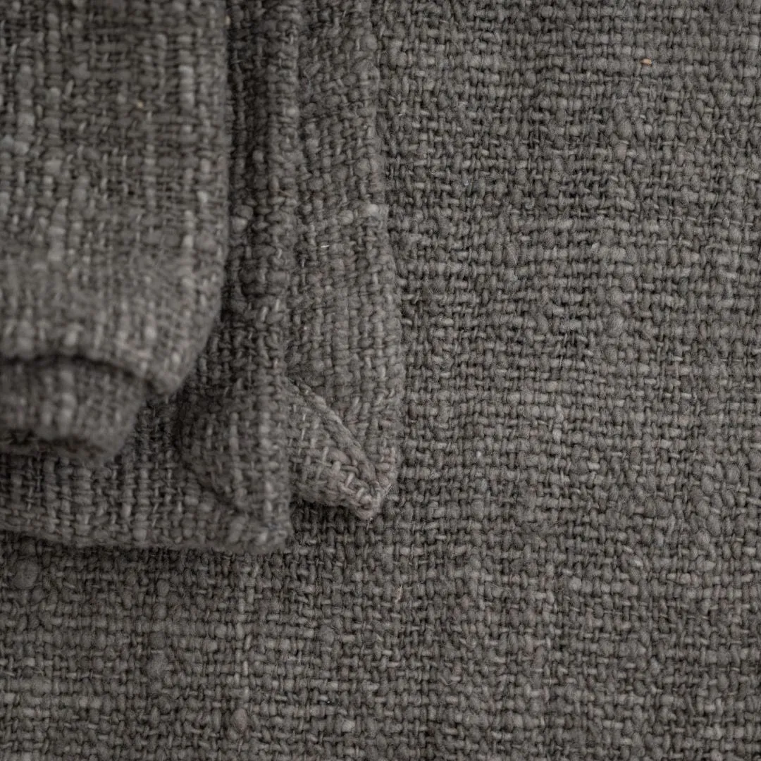 Cotton Hand Woven Bed Cover  | Charcoal 270x270cm Zoco Home
