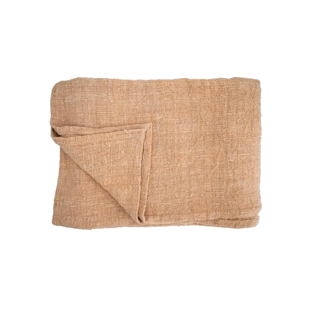 Cotton Hand Woven Bed Cover  | Oatmeal 270x270cm Zoco Home