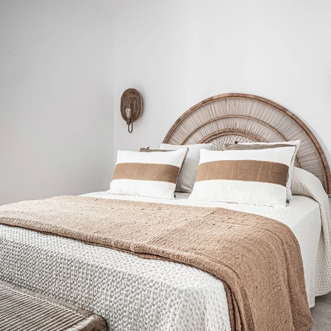 Cotton Hand Woven Bed Cover  | Oatmeal 270x270cm Zoco Home
