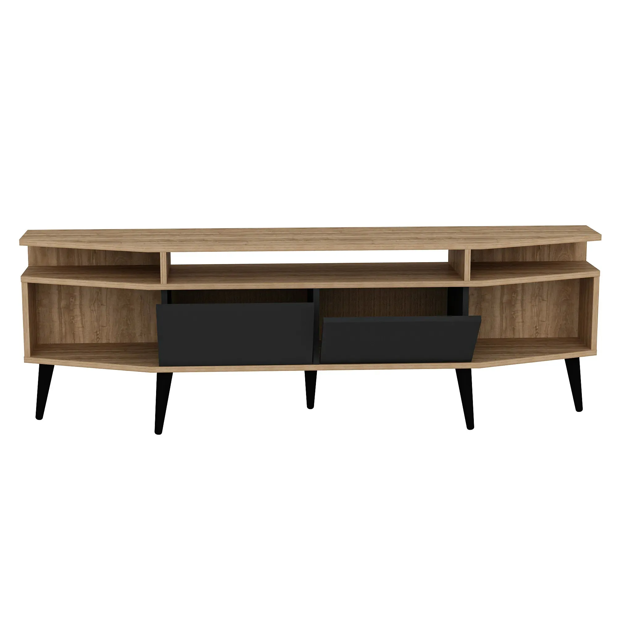 Dennis 71 in Wide Modern TV Stand Media Console with Storage for TVs up to 80 in Decorotika
