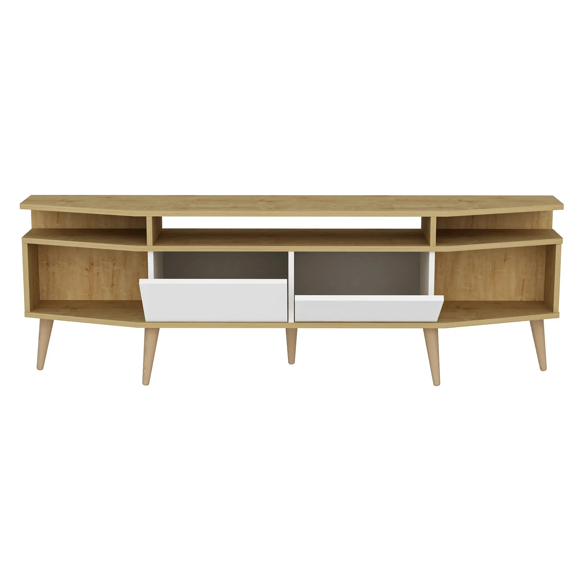 Dennis 71 in Wide Modern TV Stand Media Console with Storage for TVs up to 80 in Decorotika