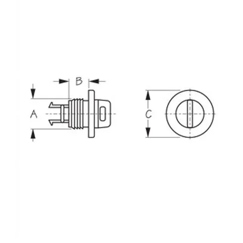 Drain Plug - Flange Push-in