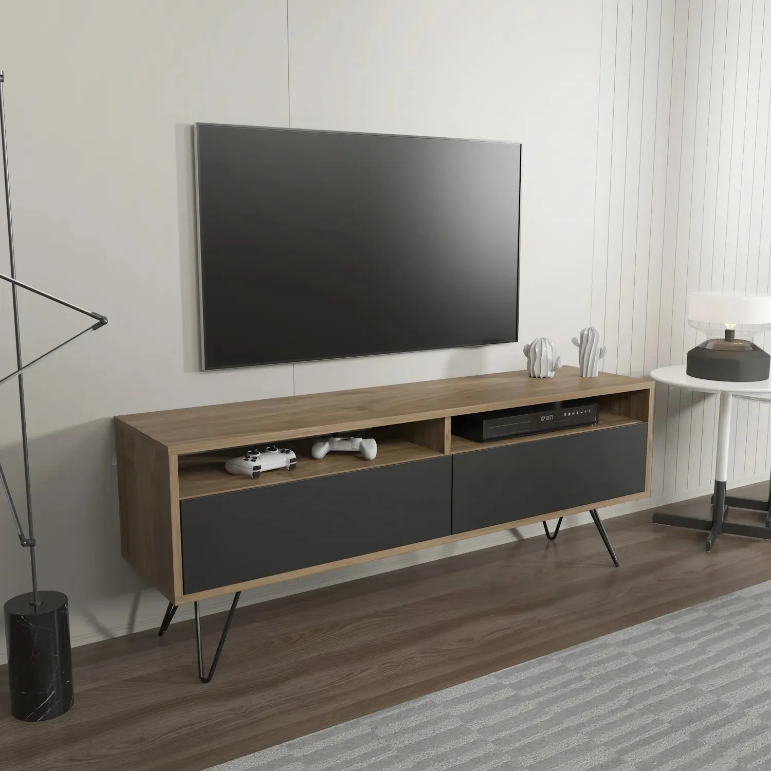 Flay 55" Wide TV Stand for TVs up to 65" | Media Console Decorotika
