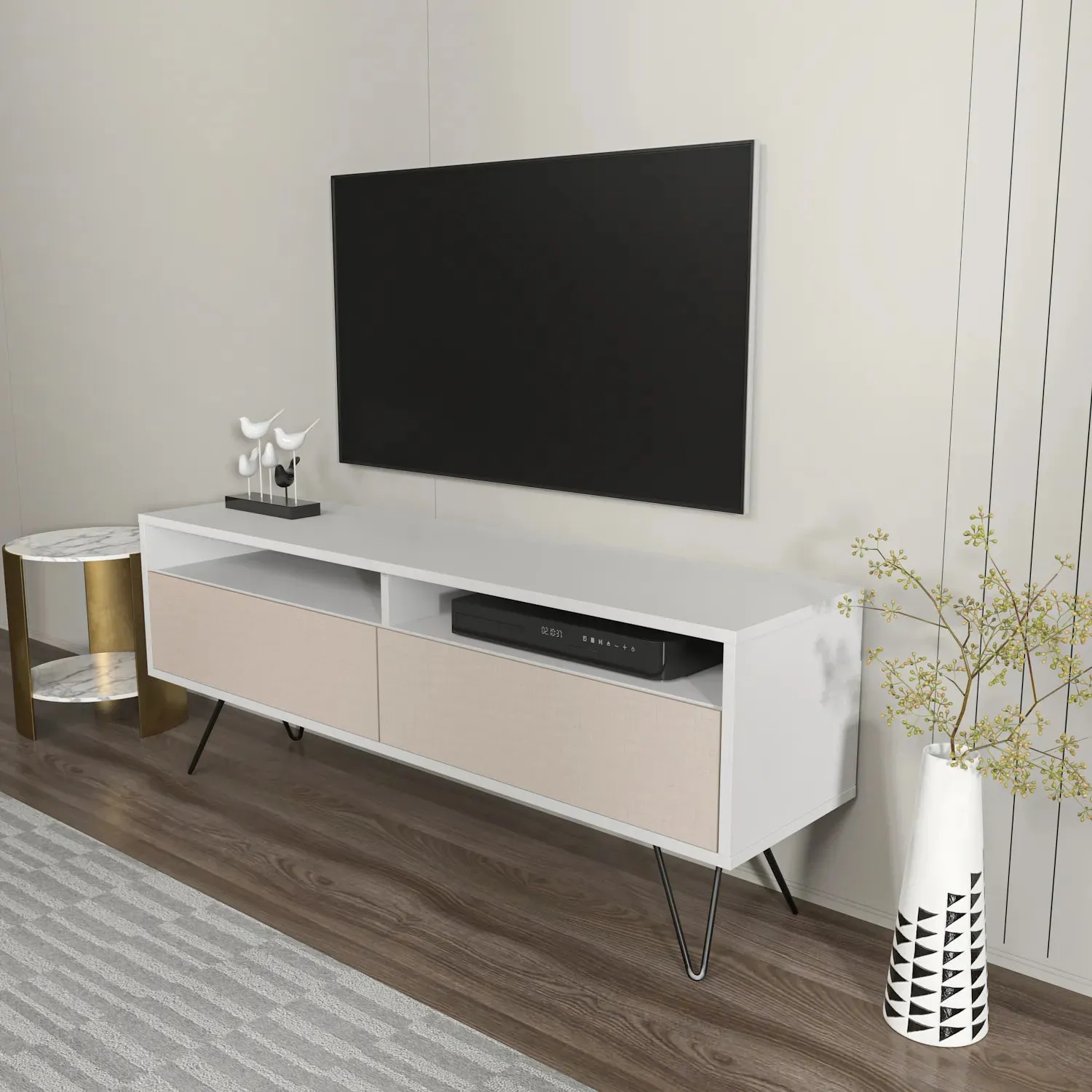 Flay 55" Wide TV Stand for TVs up to 65" | Media Console Decorotika