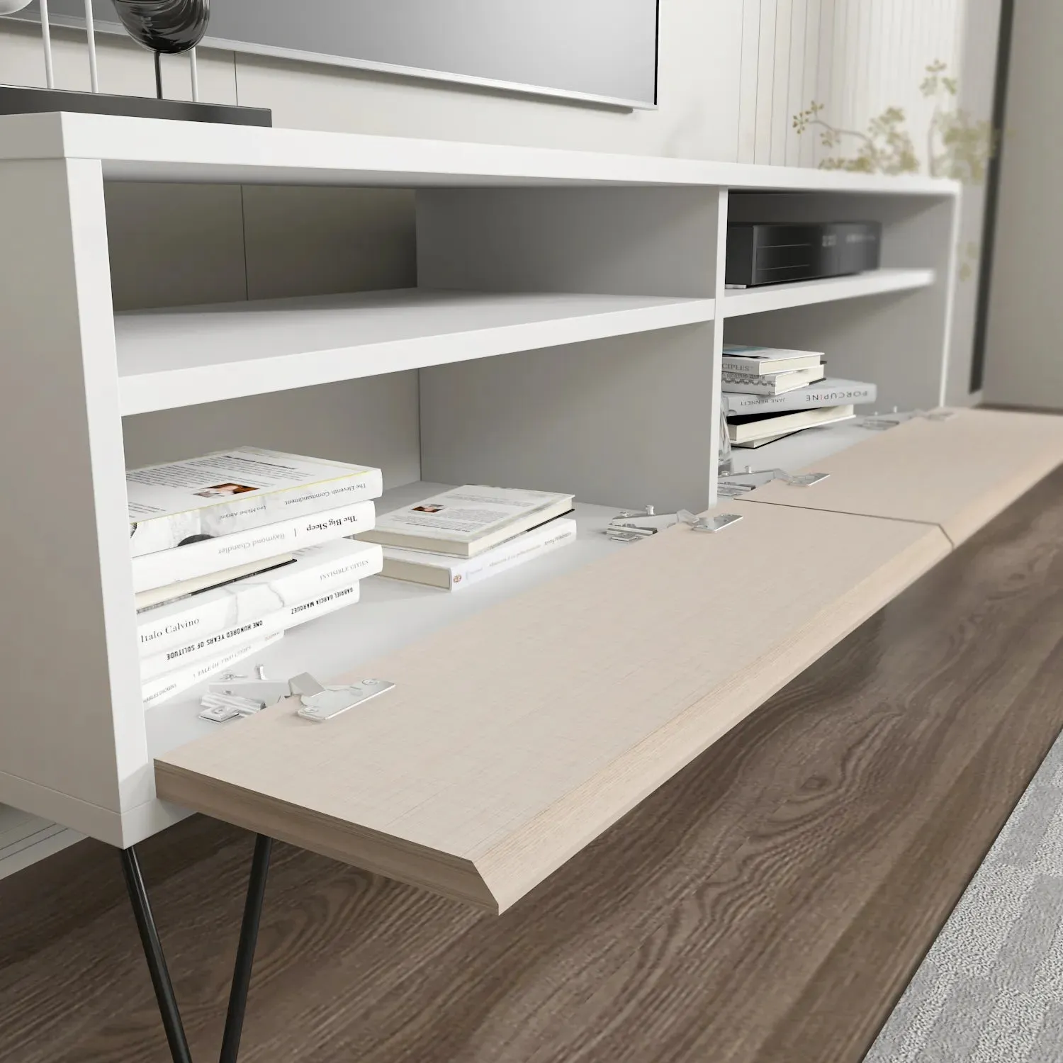Flay 55" Wide TV Stand for TVs up to 65" | Media Console Decorotika