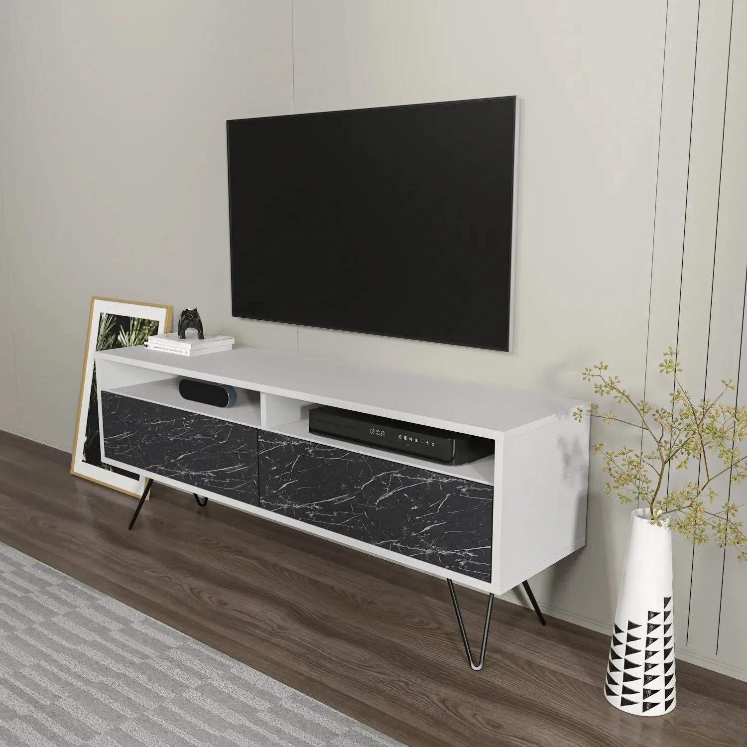 Flay 55" Wide TV Stand for TVs up to 65" | Media Console Decorotika