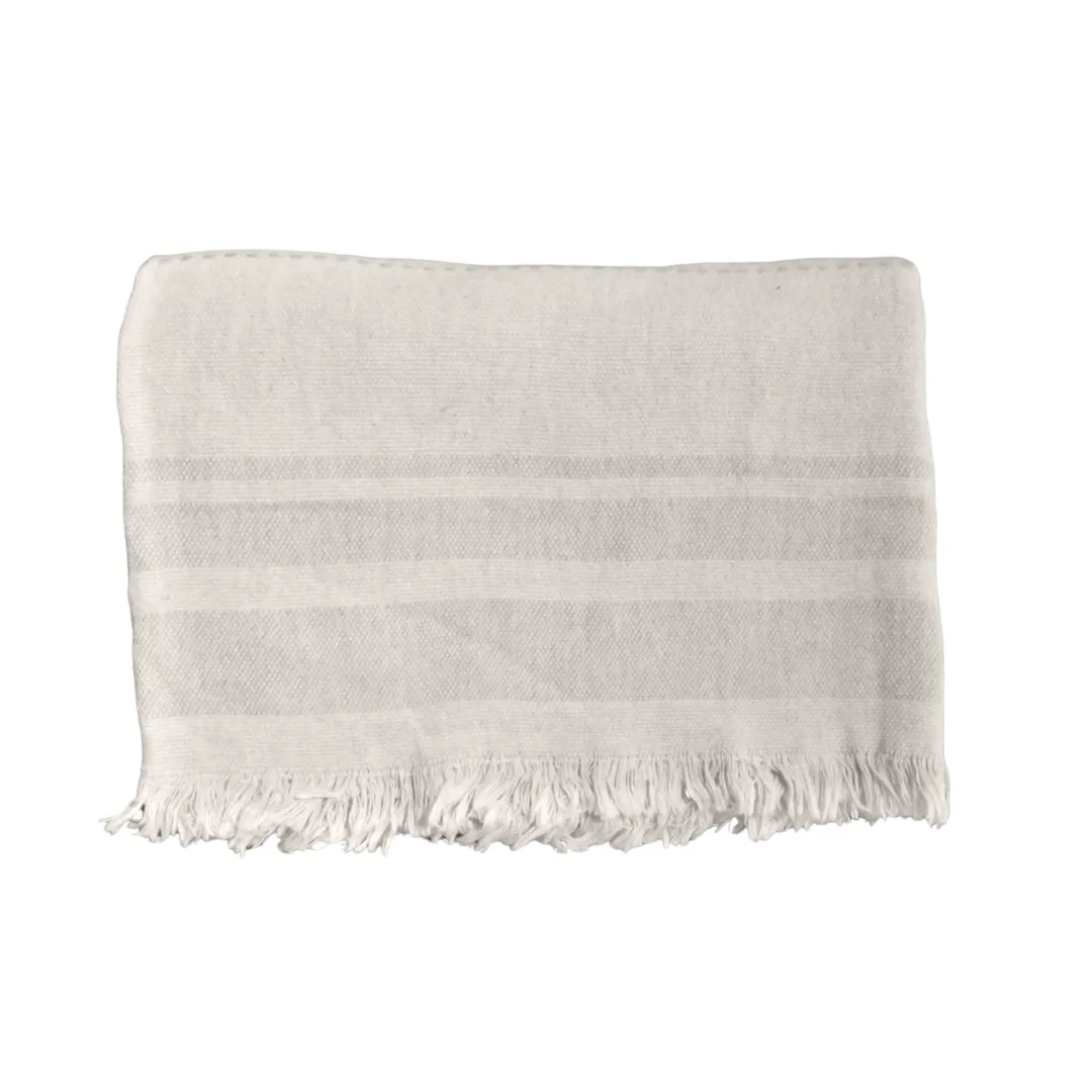 Fouta Linen Throw | Stone Beige 135x180cm Zoco Home