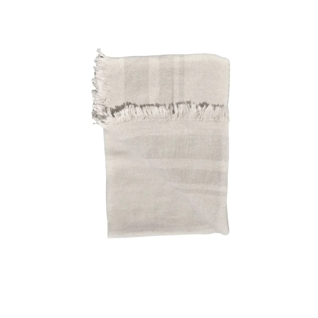 Fouta Linen Throw | Stone Beige 135x180cm Zoco Home