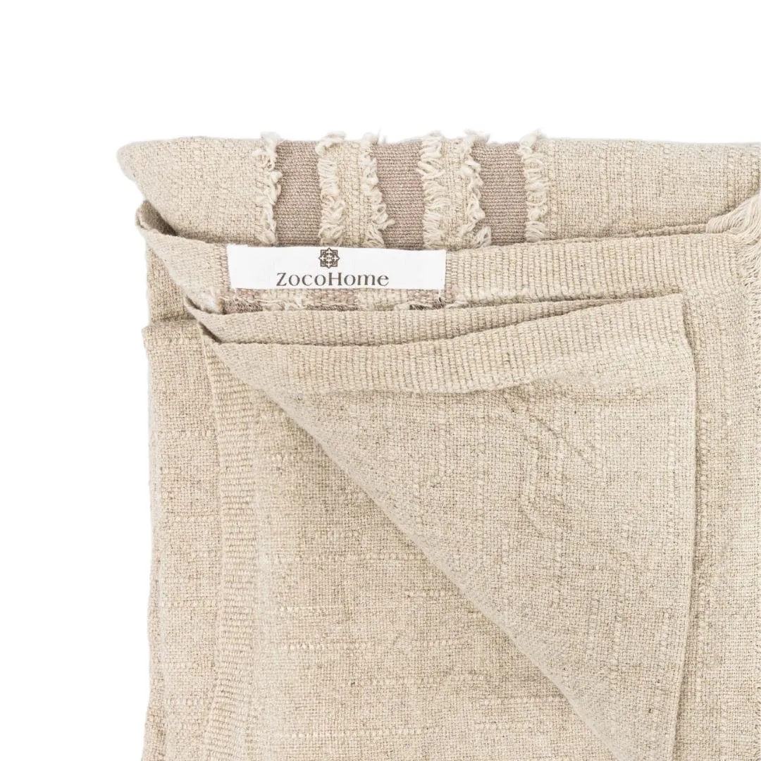 Fouta Throw | Natural / Sand | 135x200cm Zoco Home