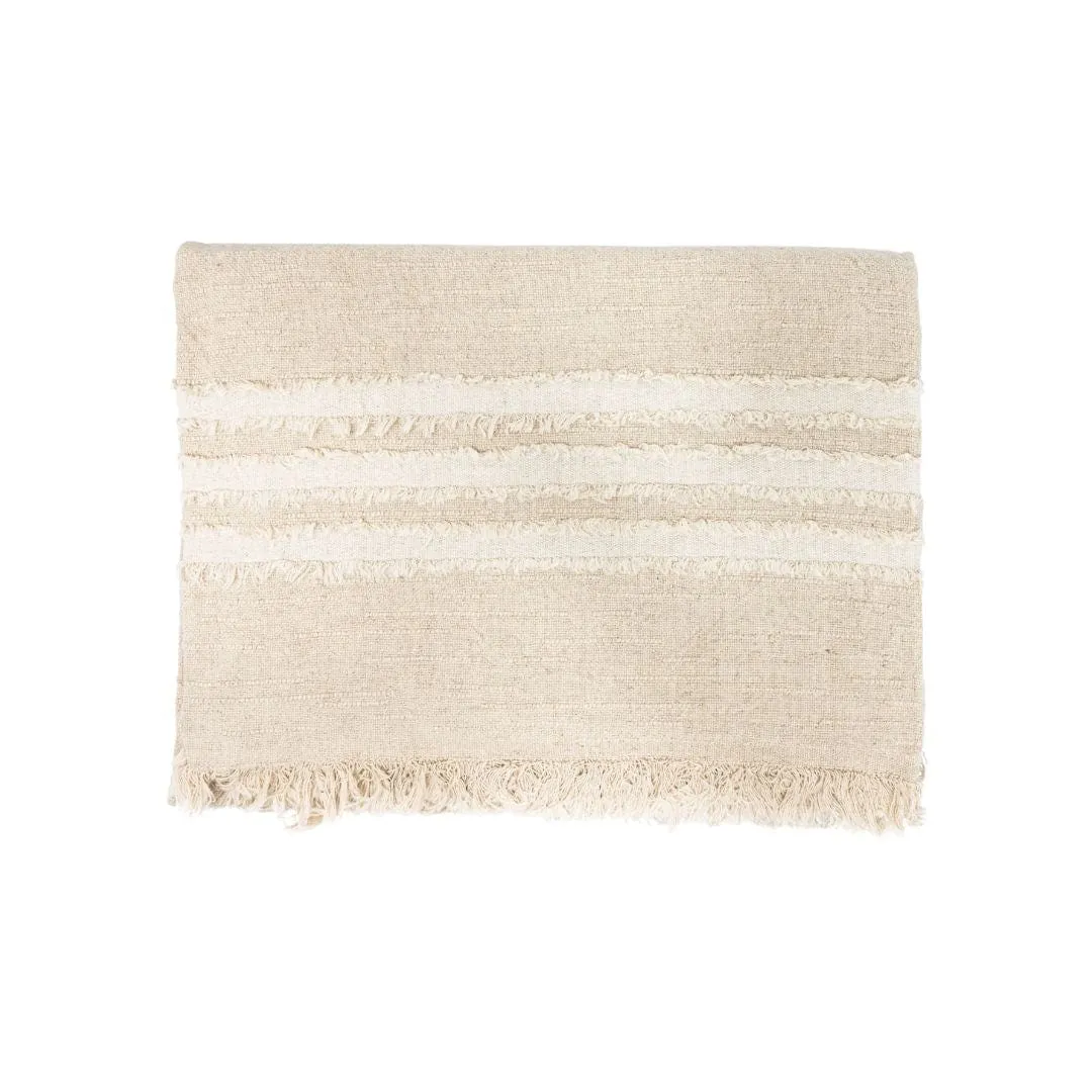 Fouta Throw | Natural / White | 135x200cm Zoco Home
