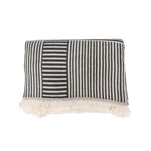 Fouta Throw Stripes | Natural / Stonewashed Black | 140x180cm Zoco Home