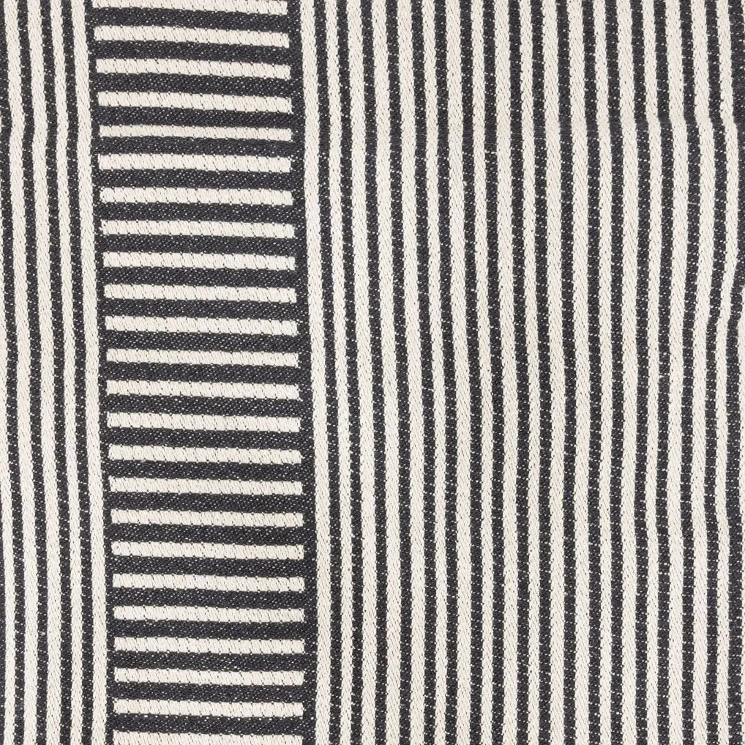 Fouta Throw Stripes | Natural / Stonewashed Black | 140x180cm Zoco Home