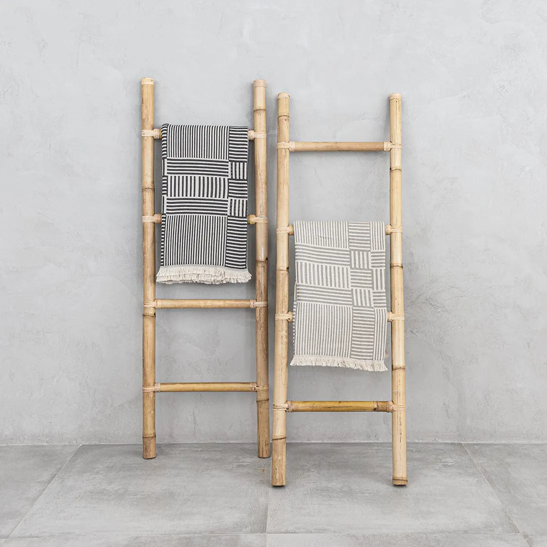 Fouta Throw Stripes | Natural / Stonewashed Black | 140x180cm Zoco Home