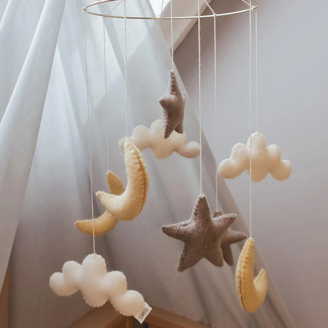 GAMCHA Mobile - Moon/Cloud/Star - Grey