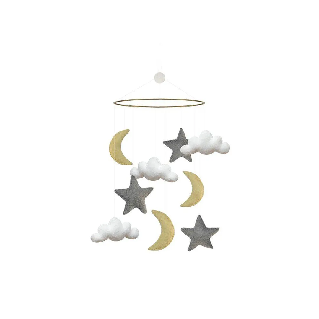 GAMCHA Mobile - Moon/Cloud/Star - Grey