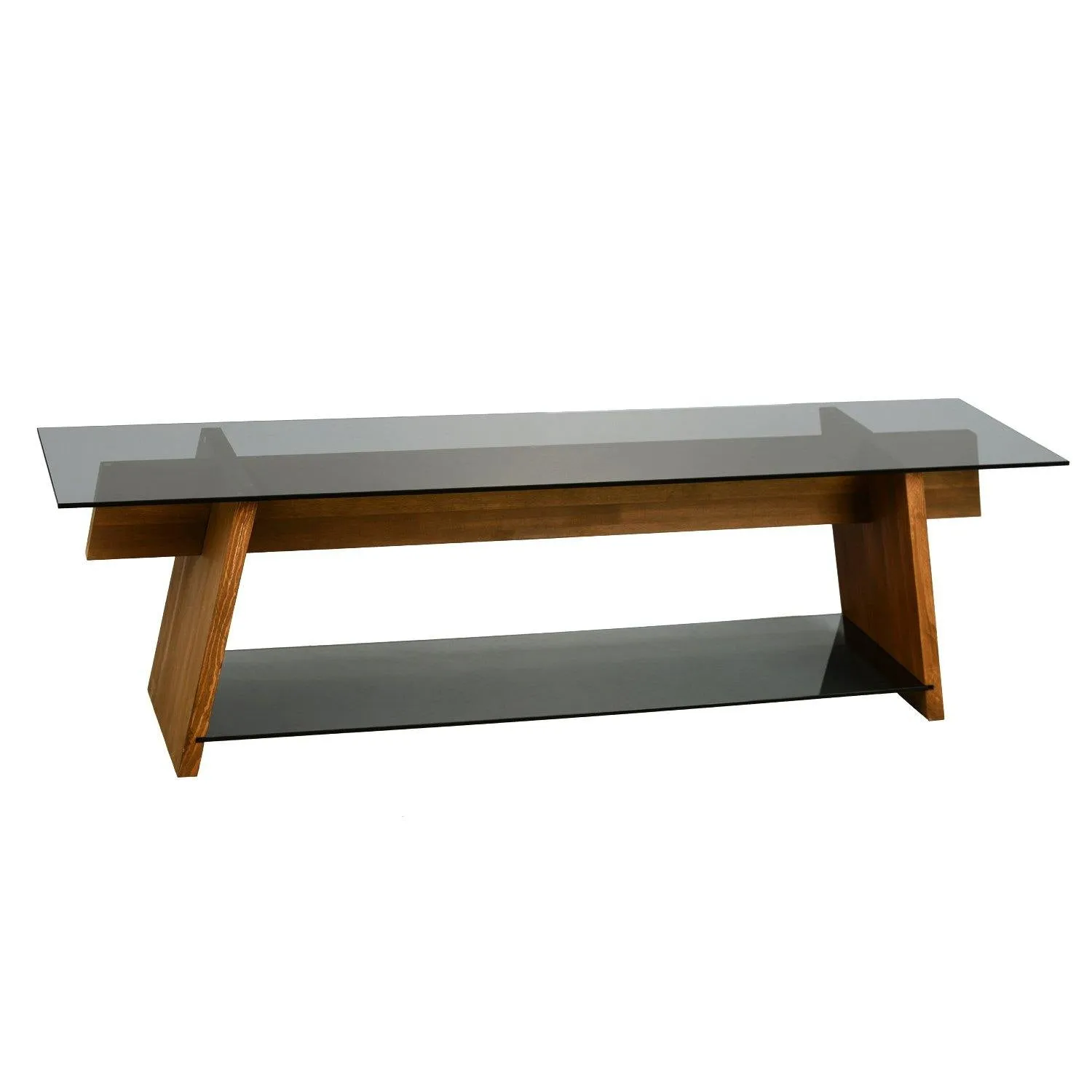 Genova 62" Wide TV Stand & Media Console with Tempered Glass Shelves for TVs up to 70" Decorotika