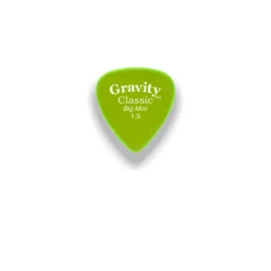 Gravity Picks Classic Big Mini 1.5mm Master Finish (Unpolished) Fluorescent Green
