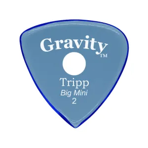Gravity Picks Tripp Big Mini Polished with Round Grip Hole Blue