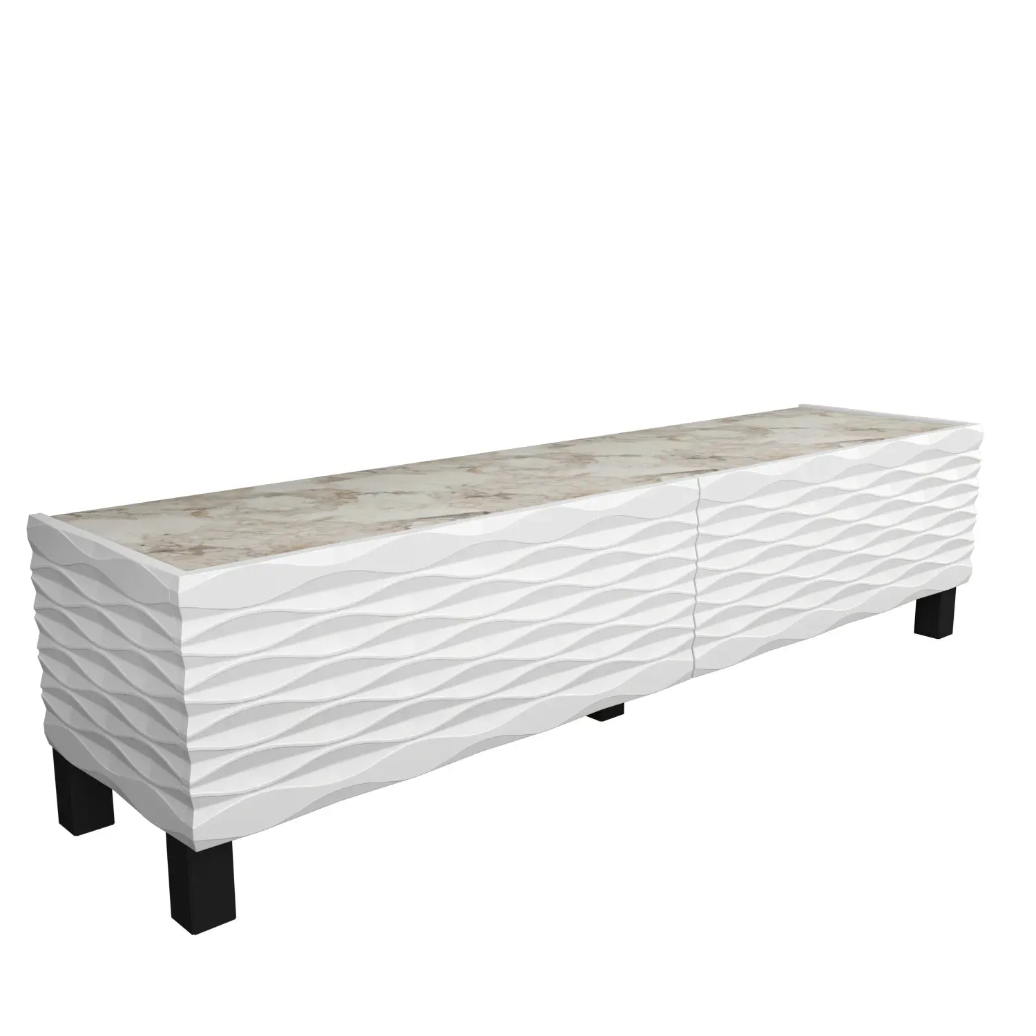 Lerze 59 inch Wide TV Stand Media Console fot TVs up to 65 inch Decorotika