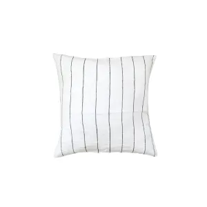 Linen Cushion Cover | Stonewashed White/Black  45x45cm Zoco Home
