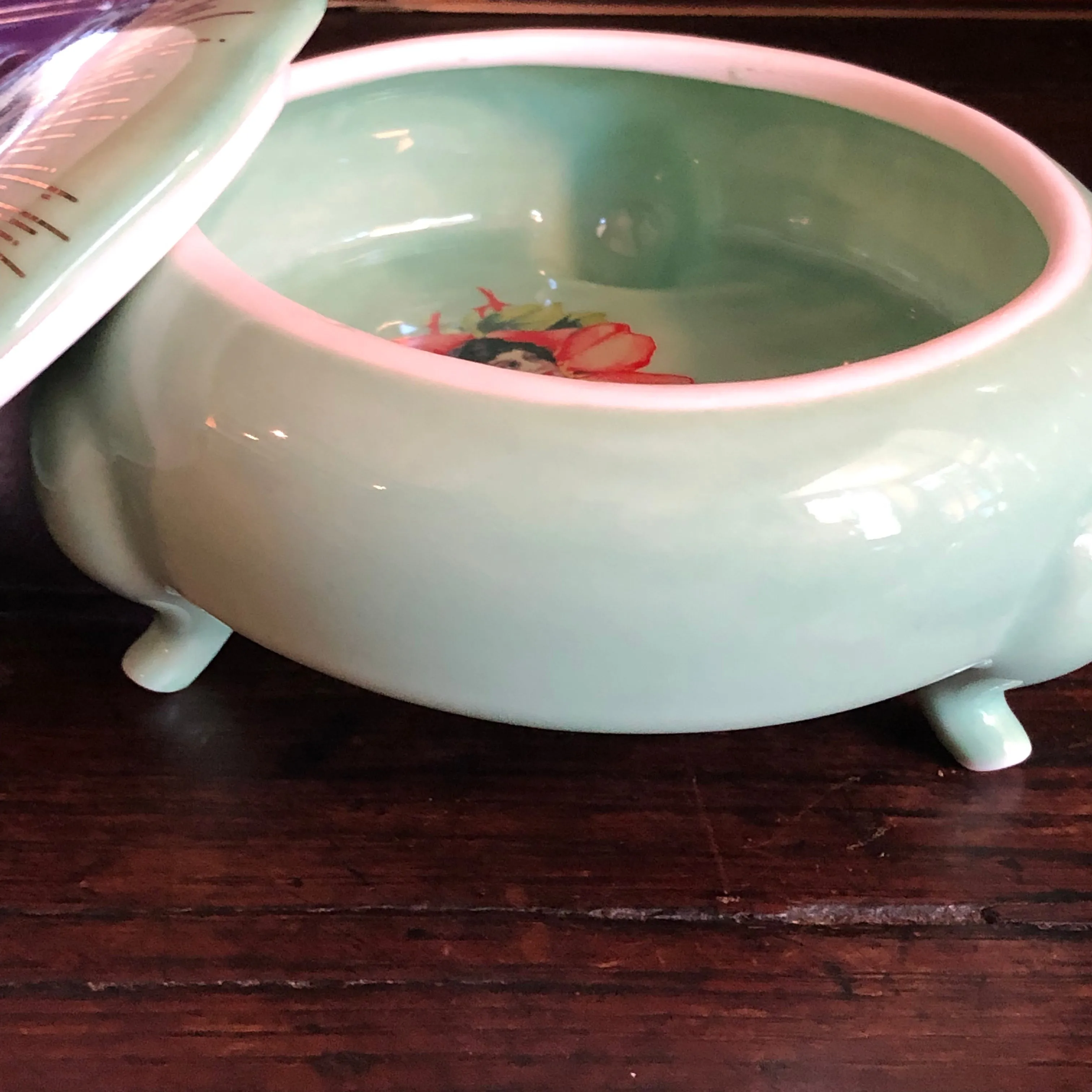 Madame Butterfly Ceramic Box - Porcelain - Tarot - Altar - Jewelry Dish