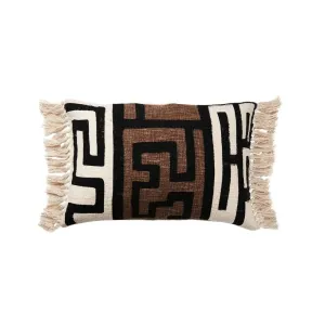 Mali Fringe Cushion Cover | Black/Brown 40x60cm Zoco Home