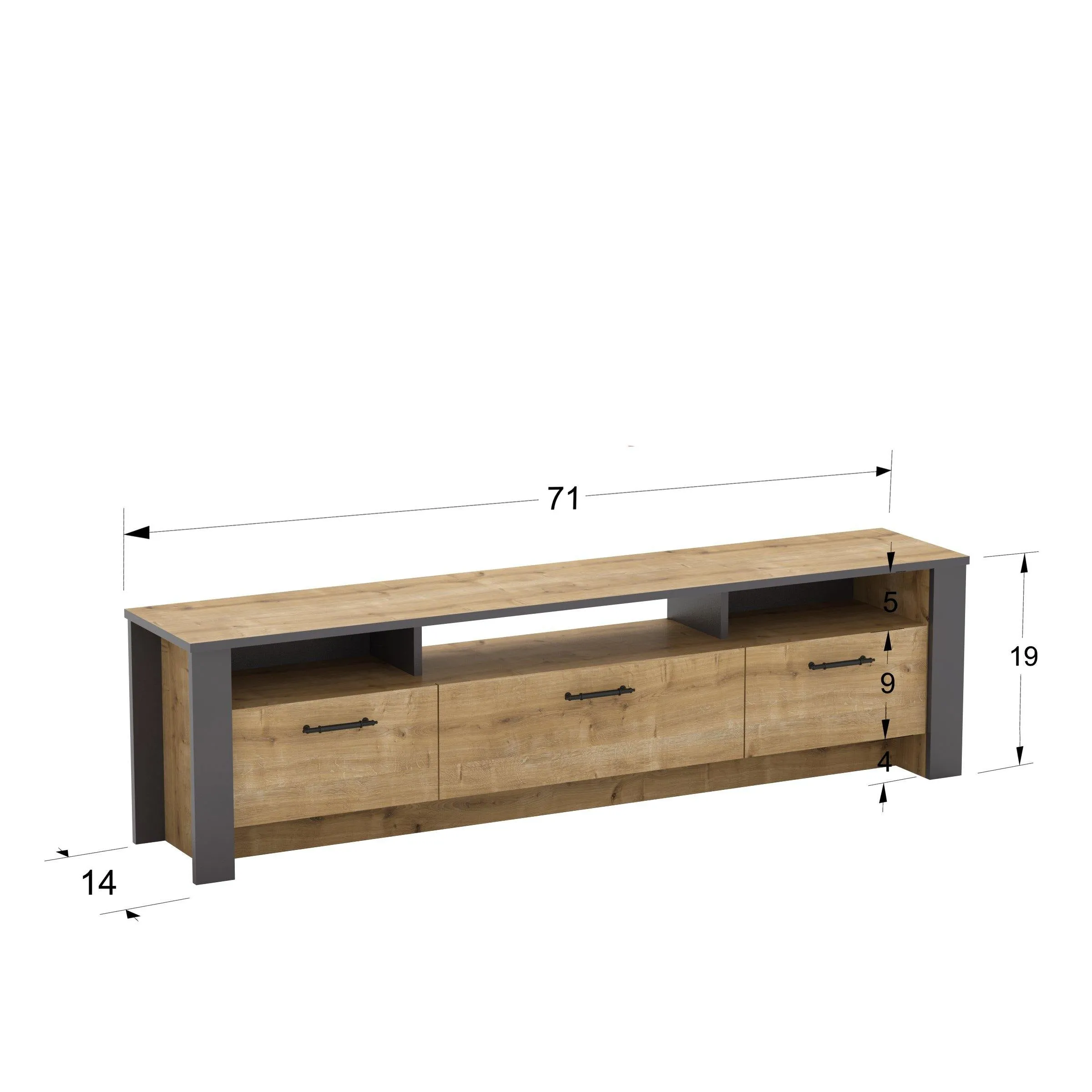 Manhattan 71" TV Stand & Media Console Decorotika