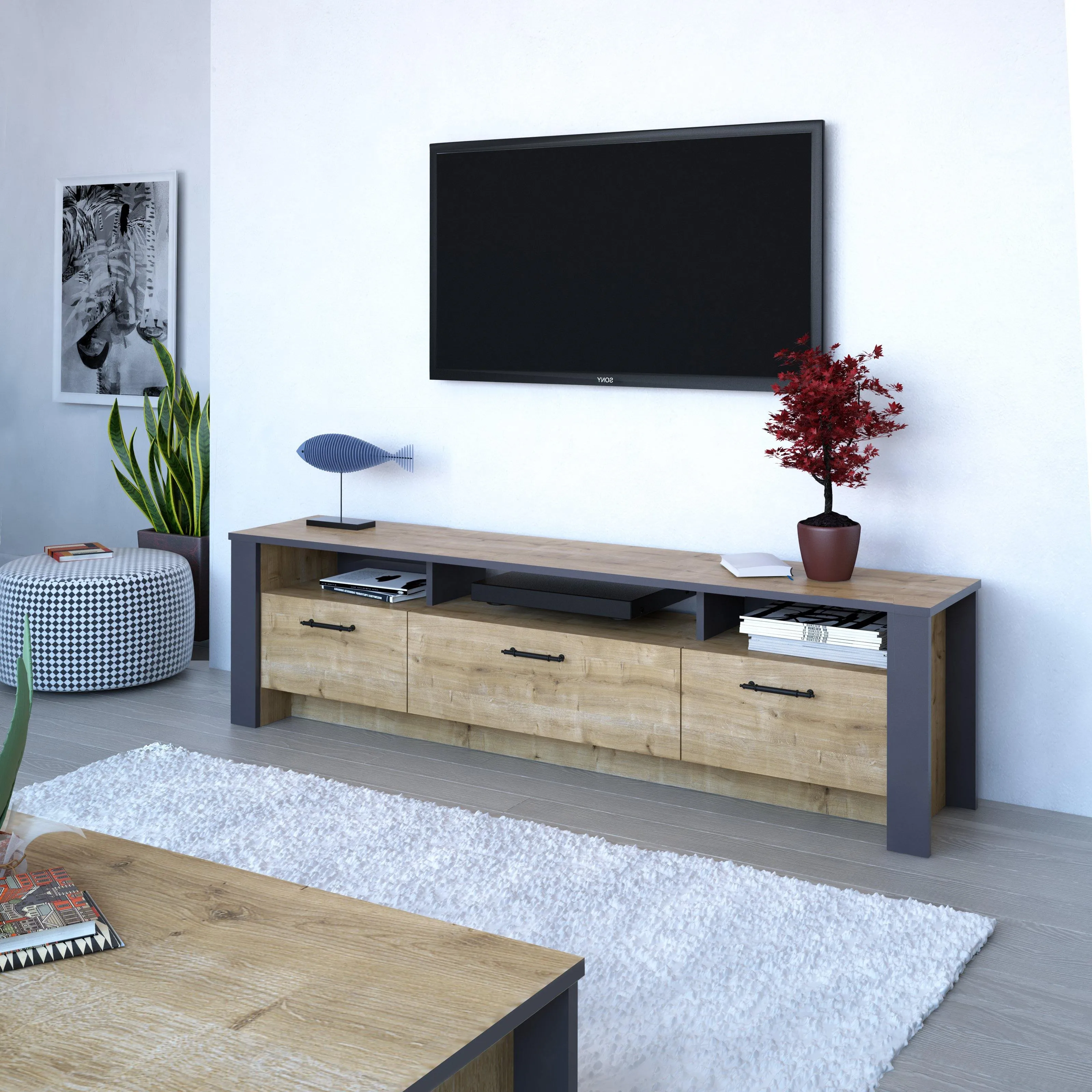 Manhattan 71" TV Stand & Media Console Decorotika