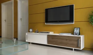 NEHIR TV STAND WHITE WALNUT Decorotika
