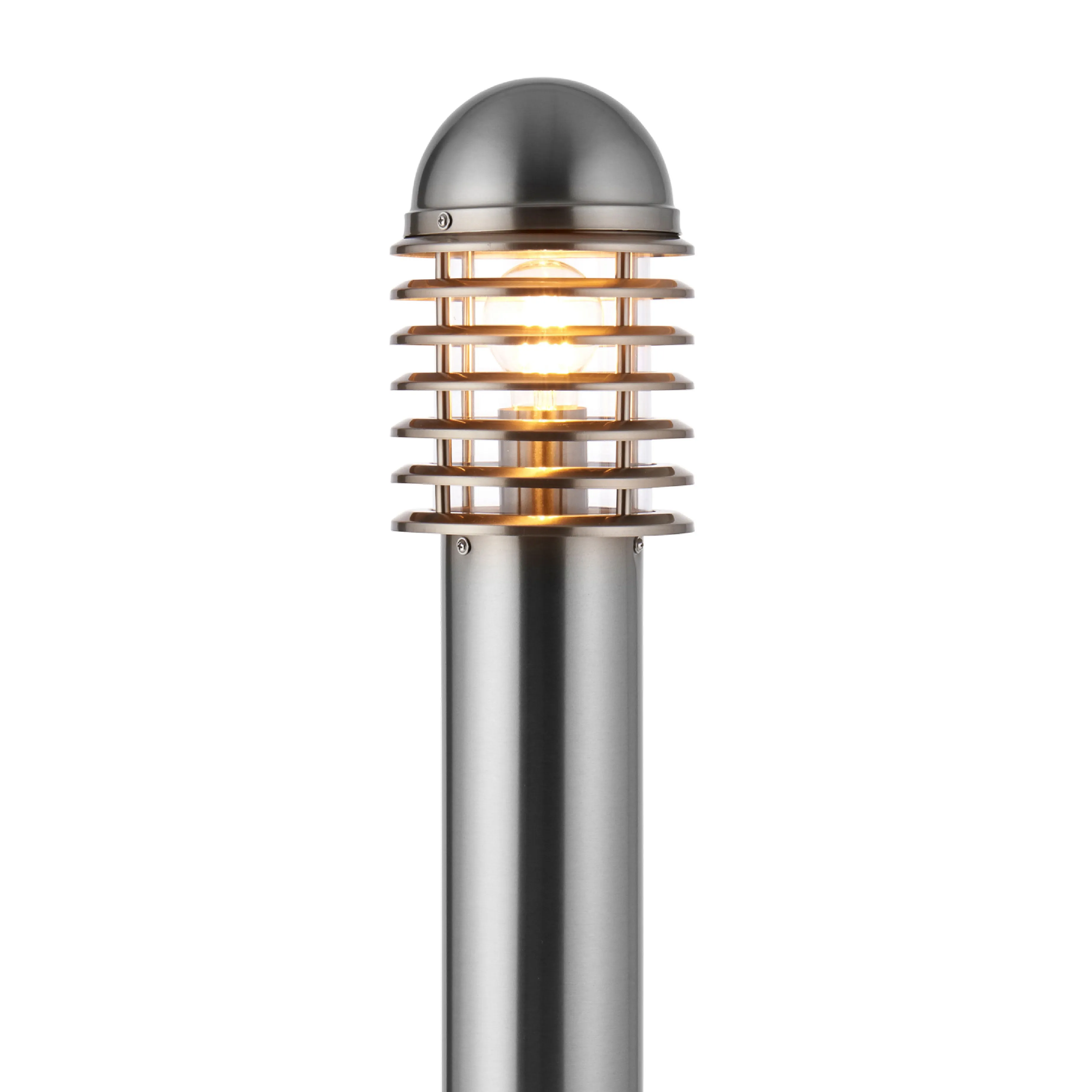 Outdoor Louvre Bollard Floor Lamp | Stainless Steel | 100cm