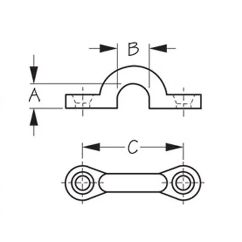 Pad Eye 3/8" Black