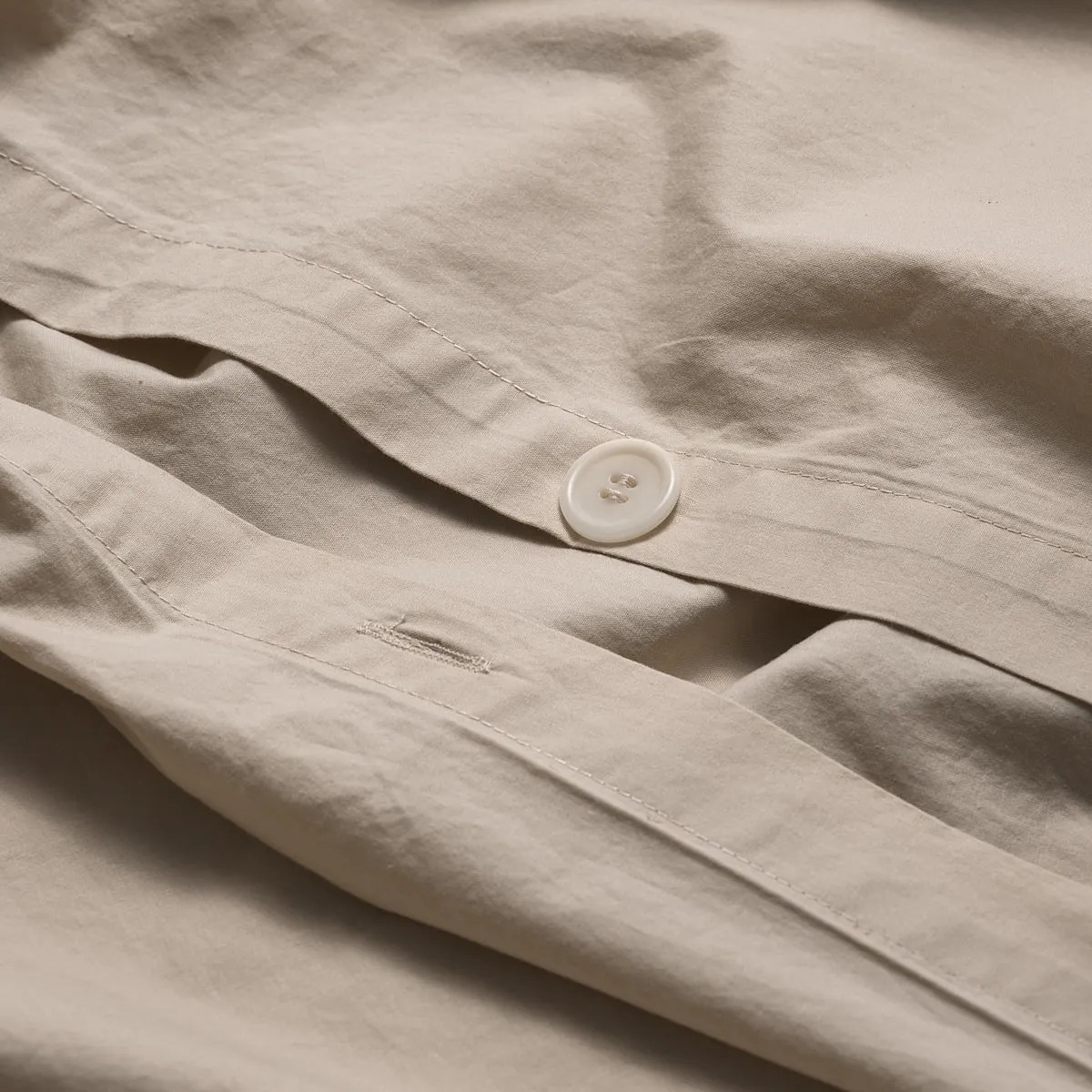 Parchment Washed Cotton Percale Duvet Cover Piglet In Bed