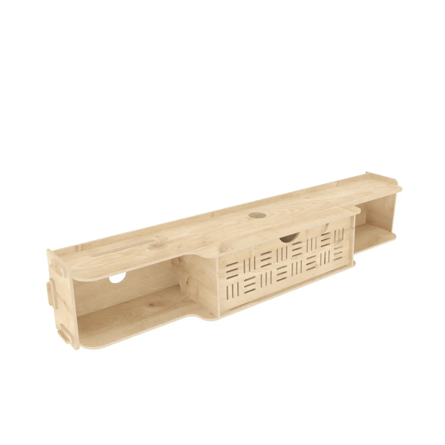 Pare 54" Wide Floating TV Stand and Media Console | MDF | Screwless Design Decorotika