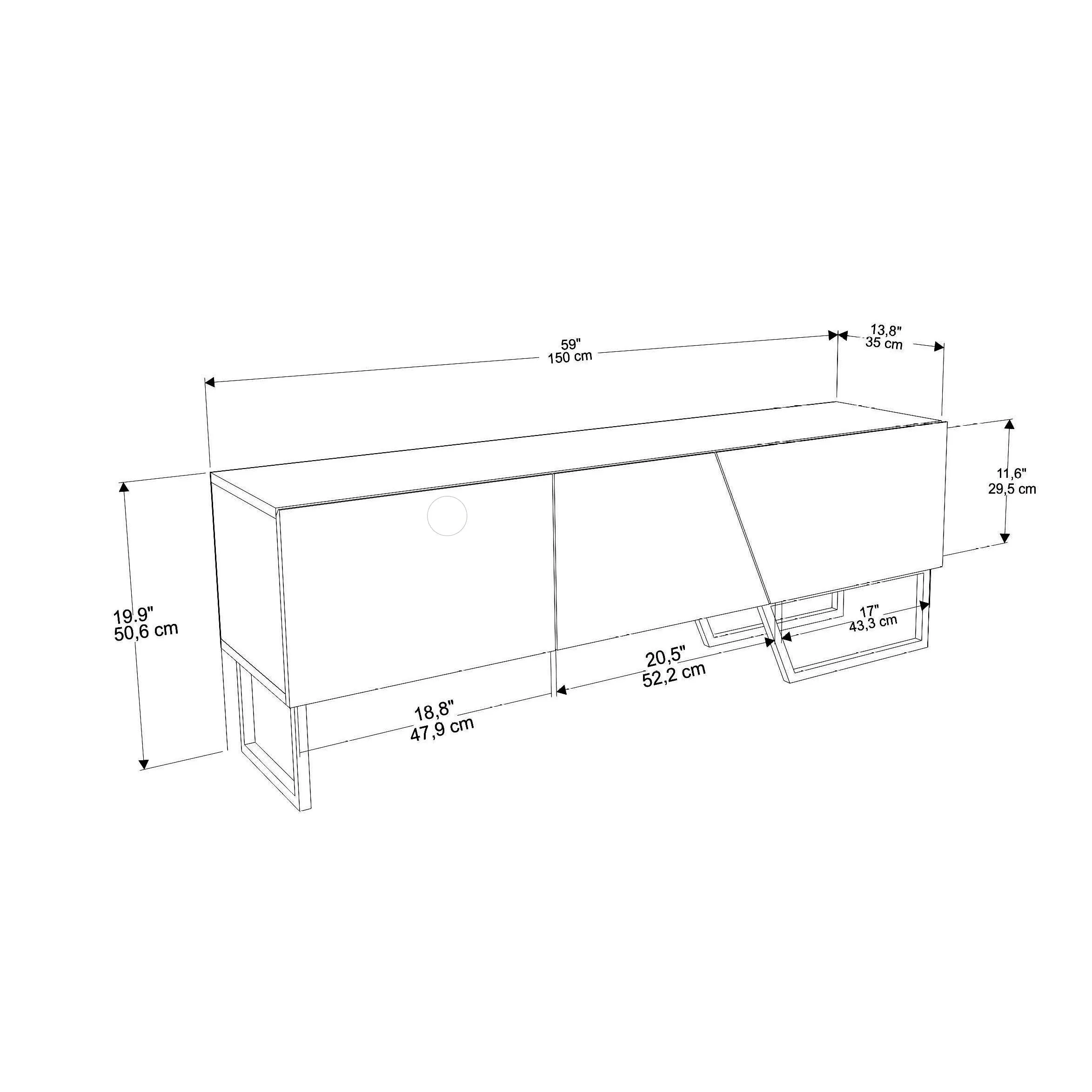 Parla TV Stand for TVS up to 63" Decorotika