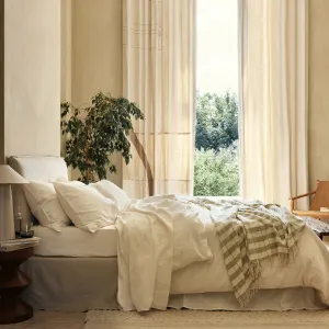 Pearl Linen Blend Duvet Cover Piglet In Bed