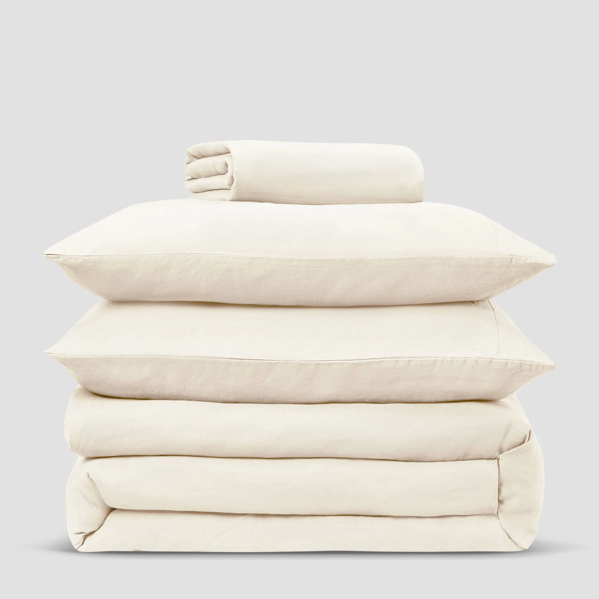 Pearl Linen Blend Duvet Cover Piglet In Bed