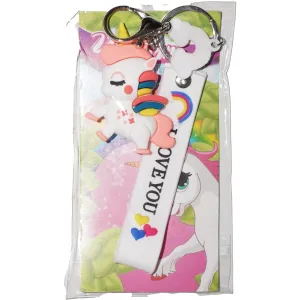 Pocket Money Unicorn Figure Keychain White