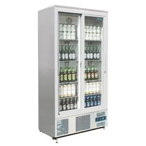 Polar 490L G-Series Double Sliding Door Upright Back Bar Cooler